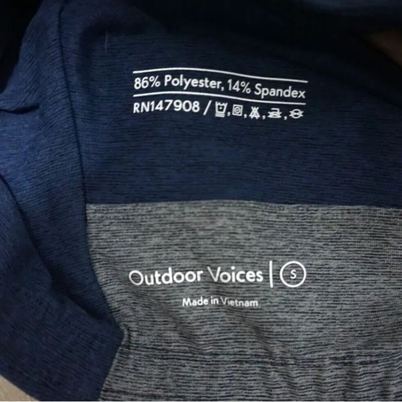 Outdoor Voices Warmup Legging and Venus Crop Bra Top Navy Graphite Set S/M - Picture 10 of 11